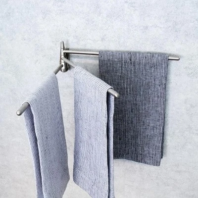 Better Houseware Stainless Steel 3-Arm Towel Bar 3 Better Houseware Stainless Steel 3-Arm Towel Bar