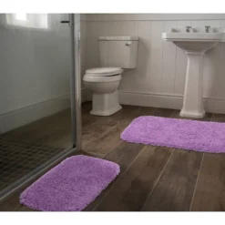 2pc Jazz Shaggy Washable Nylon Bath Rug Set - Garland -Bathroom Accessories Store GUEST 9ec29920 5e5c 4dd2 b98a ebb2b7aaf1c3
