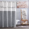 Farmhouse Dogs Fabric Shower Curtain Black - SKL Home -Bathroom Accessories Store GUEST a0711f01 8e1f 4388 964a 4a9936daede6