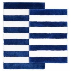 2pc Beach Striped Washable Bathroom Rug Set - Garland Rug -Bathroom Accessories Store GUEST a2438a8c 0379 41ea 83f5 0113bf087f2c