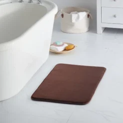Sweet Home Collection - Memory Foam Non Slip Non Skid Back Plush Bath Mat Rug