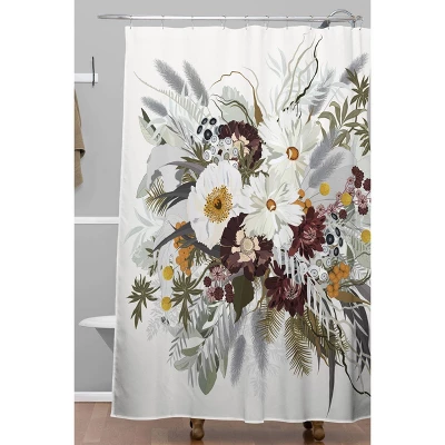 Iveta Abolina Ruby Autumn Shower Curtain White - Deny Designs 3 Iveta Abolina Ruby Autumn Shower Curtain White - Deny Designs
