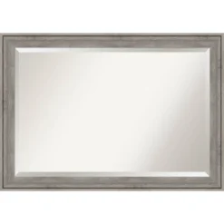 Regis Barnwood Framed Bathroom Vanity Wall Mirror Gray - Amanti Art -Bathroom Accessories Store GUEST a455ab43 b0d6 4433 a070 a3e1ecee63d8