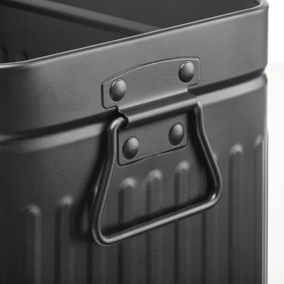 MDesign Metal Compact Toilet Bowl Brush And Wastebasket Combo, Set Of 2, Black 6 MDesign Metal Compact Toilet Bowl Brush And Wastebasket Combo, Set Of 2, Black - Image 4