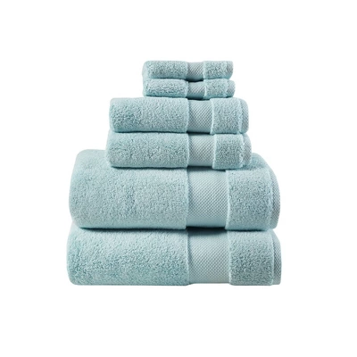 6pc Splendor Cotton Bath Towel Set - Madison Park 8 6pc Splendor Cotton Bath Towel Set - Madison Park - Image 6