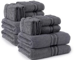 Noble House Ultra Soft 100% Cotton Extra Heavy & Absorbent Hotel & Spa Feel 12pc Bath Towel Set Bathroom 4 Bath Towels 4 Hand Towels 4 Washcloths -Bathroom Accessories Store GUEST a5ae2358 ce50 4a30 acb0 8e8956f1a07d