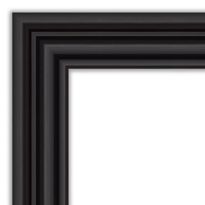 44" X 33" Non-Beveled Colonial Bathroom Wall Mirror Black - Amanti Art 4 44" X 33" Non-Beveled Colonial Bathroom Wall Mirror Black - Amanti Art - Image 2
