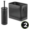 MDesign Metal Compact Toilet Bowl Brush And Wastebasket Combo, Set Of 2, Black -Bathroom Accessories Store GUEST a6a7c7cb fb05 4511 94a1 191eb234cdf9