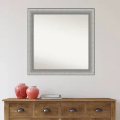 31" X 31" Non-Beveled Elegant Bathroom Wall Mirror Brushed Pewter - Amanti Art 15 31" X 31" Non-Beveled Elegant Bathroom Wall Mirror Brushed Pewter - Amanti Art -Bathroom Accessories Store GUEST a6efe98f fc01 4c5b af31 dc04f256a13f