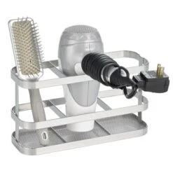 MDesign Steel Bath Countertop/Vanity Hair Care Storage Organizer Basket -Bathroom Accessories Store GUEST a7c3ddd9 5cf3 4661 a678 28a505bdcd21