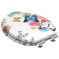 Sanilo 128 Elongated Molded Wood Adjustable Toilet Seat With No Slam, Soft-Close Lid, Stainless Steel Hinge, And Unique Design, Vintage Wood -Bathroom Accessories Store GUEST a7d0cf01 e6fc 4605 bfb2 720e1b6a69a6