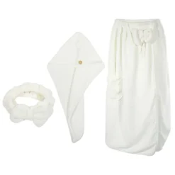 Unique Bargains Women's Bath Wrap Towel Body Wrap For Shower Spa Adjustable Robes With Hair Dry Cap Headband 1 Set 18 Unique Bargains Women's Bath Wrap Towel Body Wrap For Shower Spa Adjustable Robes With Hair Dry Cap Headband 1 Set -Bathroom Accessories Store GUEST a8d9142f d607 4285 9395 7df5967da921