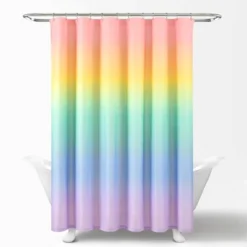 72"x72" Single Kids' Rainbow Ombre Shower Curtain Rainbow/Turquoise - Lush Décor -Bathroom Accessories Store GUEST a913a41c 13e0 4576 af23 d7a8041e3a0c