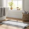 20"x32" Striped Fringe Bath Rug Black/White - Threshold™ -Bathroom Accessories Store GUEST aa4db035 22ee 4c01 b1eb dfdc30fb8ca0