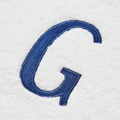 Juvale 3 Piece Letter G Monogrammed Bath Towels Set, White Cotton Bath Towel, Hand Towel, And Washcloth W Blue Embroidered Initial G For Wedding Gift -Bathroom Accessories Store GUEST aa641cc5 3aa2 4187 9737 eccd37957459