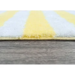 21"x34" Striped Washable Bath Rug Yellow/White - Garland Rug -Bathroom Accessories Store GUEST aabf506a 8eea 4384 85bf fc655af8339a