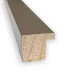 30" X 24" Non-Beveled Svelte Clay Gray Wood Bathroom Wall Mirror - Amanti Art