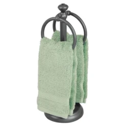 MDesign Metal Fingertip Towel Holder For Bath Vanity Countertop, 2 Pack -Bathroom Accessories Store GUEST ac48ffee 7e7c 4242 befa 610914c416d8