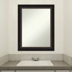 23" X 29" Non-Beveled Trio Oil Rubbed Bronze Bathroom Wall Mirror - Amanti Art -Bathroom Accessories Store GUEST b2381fa1 8c65 42f4 b29e d34c24676f67