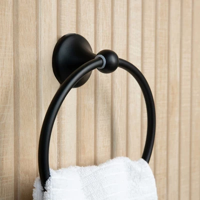 Dorence Bathroom Hardware Accessory Set - 5 Piece - Black 4 Dorence Bathroom Hardware Accessory Set - 5 Piece - Black - Image 2