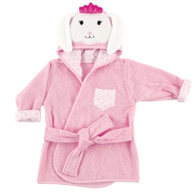 Hudson Baby Infant Girl Cotton Animal Face Bathrobe, Princess Bunny, 0-9 Months 3 Hudson Baby Infant Girl Cotton Animal Face Bathrobe, Princess Bunny, 0-9 Months