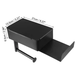 Unique Bargains Wall Mount With Phone Shelf For Kitchen Bathroom Toilet Paper Holder Black 1Pcs -Bathroom Accessories Store GUEST b4f47dc7 bbb5 4dcf 95b7 b80ed8b5336e