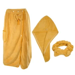 Unique Bargains Women's Bath Wrap Towel Body Wrap For Shower Spa Adjustable Robes With Hair Dry Cap Headband 1 Set 21 Unique Bargains Women's Bath Wrap Towel Body Wrap For Shower Spa Adjustable Robes With Hair Dry Cap Headband 1 Set -Bathroom Accessories Store GUEST b4f92612 461d 426e b4c5 82e64daea86d