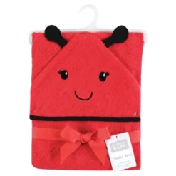 Bathroom Accessories Store 30 Hudson Baby Unisex Baby Cotton Animal Face Hooded Towel, Red Ladybug, One Size