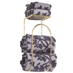 MDesign Metal Wall Mount Towel Rack Holder Organizer With Storage Shelf -Bathroom Accessories Store GUEST b75a0449 41ee 4029 b005 164f295413fc