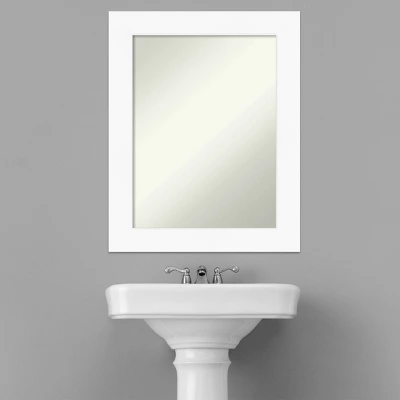 24" X 30" Non-Beveled Cabinet Bathroom Wall Mirror White - Amanti Art 8 24" X 30" Non-Beveled Cabinet Bathroom Wall Mirror White - Amanti Art - Image 6