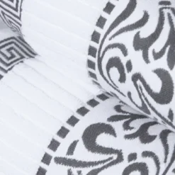 100% Cotton Medium Weight Floral Border Infinity Trim 4 Piece Bath Towel Set By Blue Nile Mills -Bathroom Accessories Store GUEST b8e6f978 b2d5 4563 827e 342894f56475