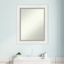 24" X 30" Non-Beveled Eva Bathroom Wall Mirror White - Amanti Art 16 24" X 30" Non-Beveled Eva Bathroom Wall Mirror White - Amanti Art -Bathroom Accessories Store GUEST b9c4859f 4eb9 4c10 b61d 6d7ae54d7a80