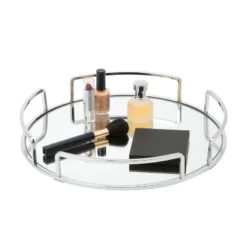 Modern Round Design Bathroom Tray Chrome - Home Details