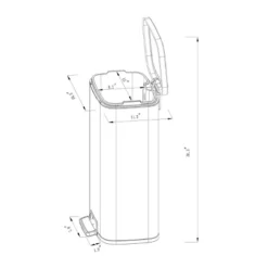 45L Rectangular Step Trash Can - Brightroom™ 12 45L Rectangular Step Trash Can - Brightroom™ -Bathroom Accessories Store GUEST bc44a777 3ad8 456c b42b 05cf0b17d67c