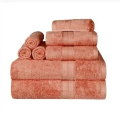 8 Piece Assorted Bath Towel Set, Rayon From Bamboo And Cotton, Ultra-Soft Plush Quick Drying, Solid Terry Towels With Dobby Border By Blue Nile Mills -Bathroom Accessories Store GUEST bd2e716d 2ae3 4fd0 b8c4 2db15a75c70a