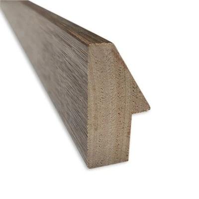 39" X 28" Non-Beveled Hardwood Wedge Wood Bathroom Wall Mirror Mocha Brown - Amanti Art 3 39" X 28" Non-Beveled Hardwood Wedge Wood Bathroom Wall Mirror Mocha Brown - Amanti Art