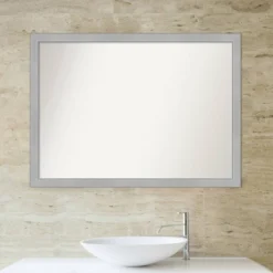 41" X 30" Non-Beveled Vista Brushed Nickel Narrow Bathroom Wall Mirror - Amanti Art 14 41" X 30" Non-Beveled Vista Brushed Nickel Narrow Bathroom Wall Mirror - Amanti Art -Bathroom Accessories Store GUEST bf5f303b 50f9 4ab1 9fdf eafa692fd71b