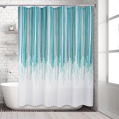 Avenue Shower Curtain Teal - Allure Home Creations 3 Avenue Shower Curtain Teal - Allure Home Creations