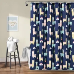 72"x72" Make A Wish Southwest Llama Cactus Shower Curtain Single - Lush Décor 12 72"x72" Make A Wish Southwest Llama Cactus Shower Curtain Single - Lush Décor -Bathroom Accessories Store GUEST c4505f2f c094 4e77 a664 94726cc27e50