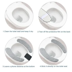 Unique Bargains 2 Pair Toilet Seat Cover Pad Bathroom Warm Toilet Seat Cushion Washable Reusable -Bathroom Accessories Store GUEST c7e02cda 4bf2 499b 8d19 10d2e8e435fb