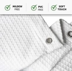 Creative Scents Matte White Waffle Shower Curtain -Bathroom Accessories Store GUEST c8eefd1d 0e6e 474f b9ee 395d393fd3a9