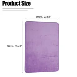 Unique Bargains Solid Color Pattern Bathroom Rugs Polyester Bath Mat Machine Washable Purple 90x60cm -Bathroom Accessories Store GUEST ca0fff36 2318 494b 8cb0 9885073c9ebd