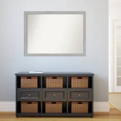 41" X 30" Non-Beveled Vista Brushed Nickel Narrow Bathroom Wall Mirror - Amanti Art 13 41" X 30" Non-Beveled Vista Brushed Nickel Narrow Bathroom Wall Mirror - Amanti Art -Bathroom Accessories Store GUEST cc989bc2 3692 44de b1cb 4251d2519bc8