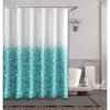 Kate Aurora Lux Teal & White Abstract Bubbles Fabric Shower Curtain - Standard Size -Bathroom Accessories Store GUEST cd288dd2 067d 4882 9e5d c5dac4e6c583