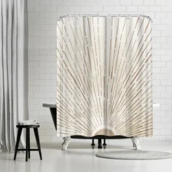 Americanflat 71" X 74" Shower Curtain Neutral Styles By Modern Tropical -Bathroom Accessories Store GUEST cd8098a0 402a 4532 9d82 89d7c814e854