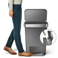 Simplehuman 45L Rectangular Liner Rim Plastic Step Trash Can -Bathroom Accessories Store GUEST cf5851ab c8fd 4693 aaf8 3e0001b4fd9b