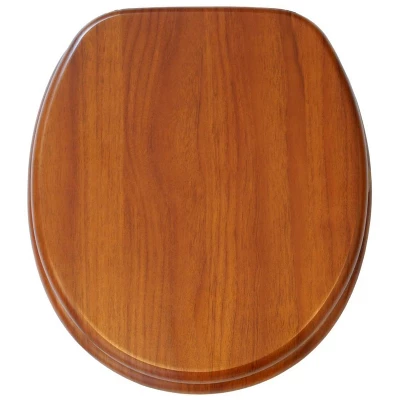 Sanilo Round Molded Wood Toilet Seat With No Slam, Slow, Soft Close Lid, Stainless Steel Hinges, Unique Fun Decorative Design, Vintage Wood Grain 11 Sanilo Round Molded Wood Toilet Seat With No Slam, Slow, Soft Close Lid, Stainless Steel Hinges, Unique Fun Decorative Design, Vintage Wood Grain - Image 9