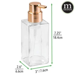 MDesign Glass Refillable Foaming Soap Pump, 2 Pack -Bathroom Accessories Store GUEST d0258842 6ea1 4116 8394 3fd12ed6ac50