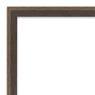 39" X 28" Non-Beveled Hardwood Wedge Wood Bathroom Wall Mirror Mocha Brown - Amanti Art 4 39" X 28" Non-Beveled Hardwood Wedge Wood Bathroom Wall Mirror Mocha Brown - Amanti Art - Image 2