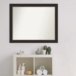 Amanti Art Accent Bronze Narrow Non-Beveled Bathroom Wall Mirror -Bathroom Accessories Store GUEST d1e1bba0 aed4 478f ad83 cdeca055d533